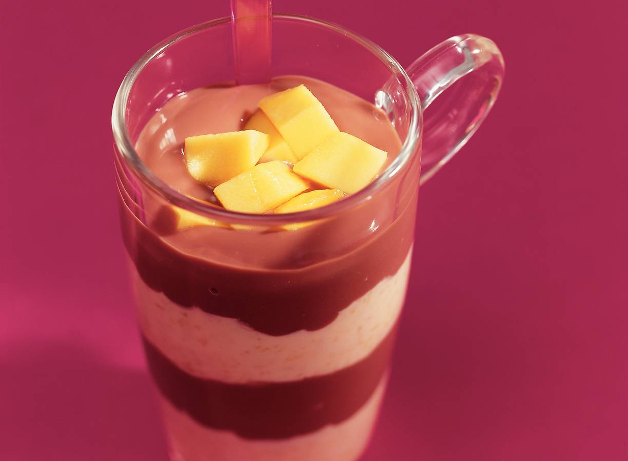 Vlaflip met mangoroom en chocoladevla