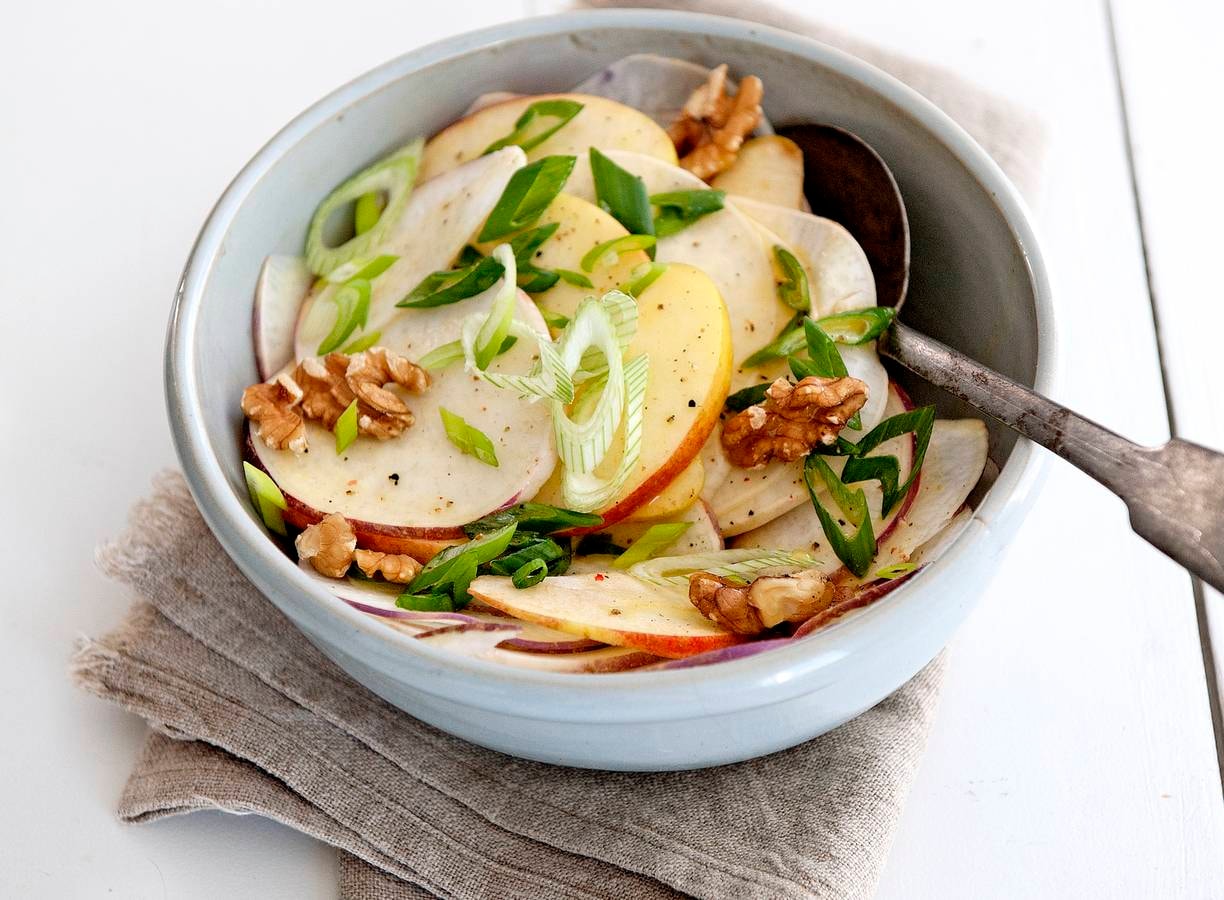 Salade met meiraap en appel