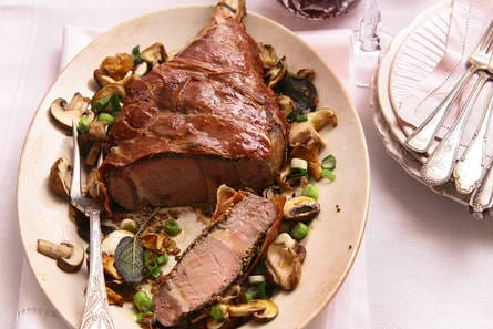 Côte de boeuf met paddenstoelenmelange