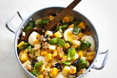 Groentecurry met aubergine en pompoen