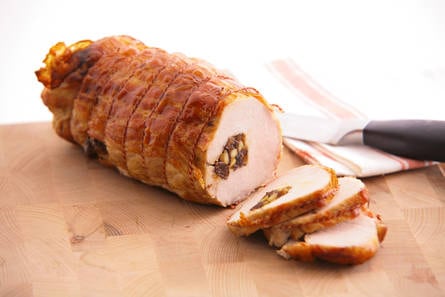 Rollade met pruimen en spek