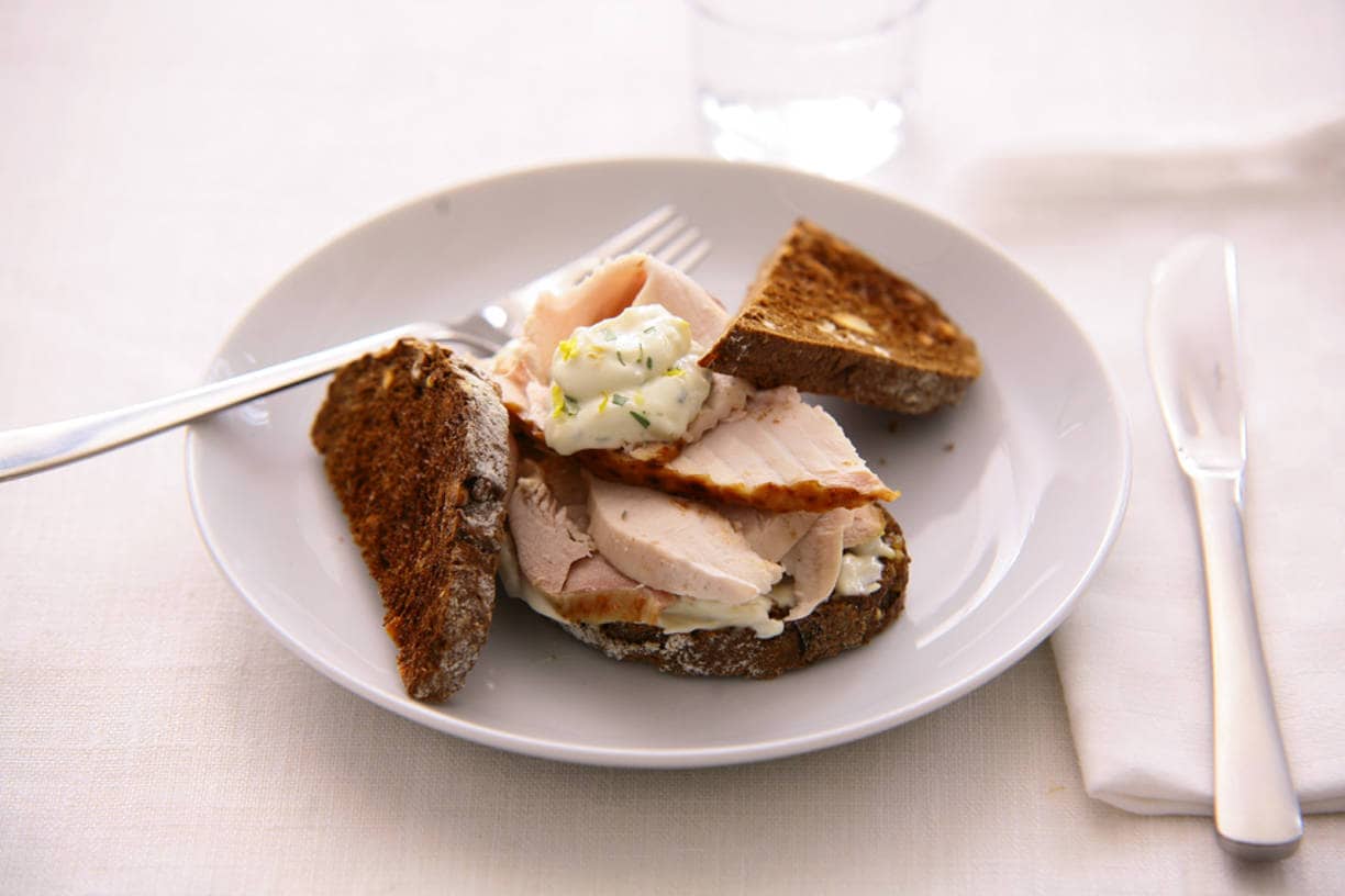 Kalkoensandwich met dragonmayonaise