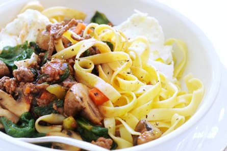 Tagliatelle met groentebolognese