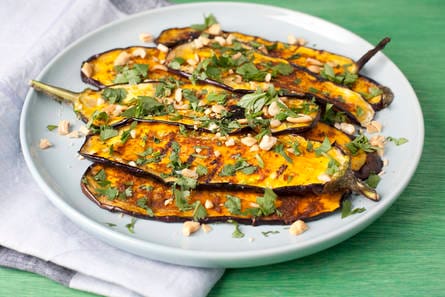 Indiaas gekruide aubergine