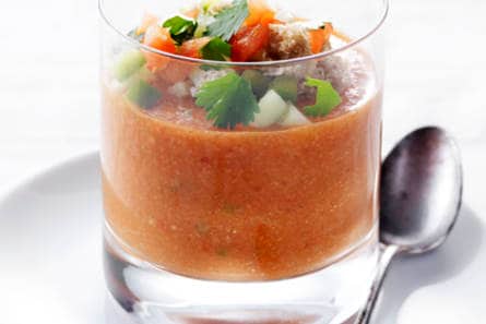 Pittige gazpacho met koriander