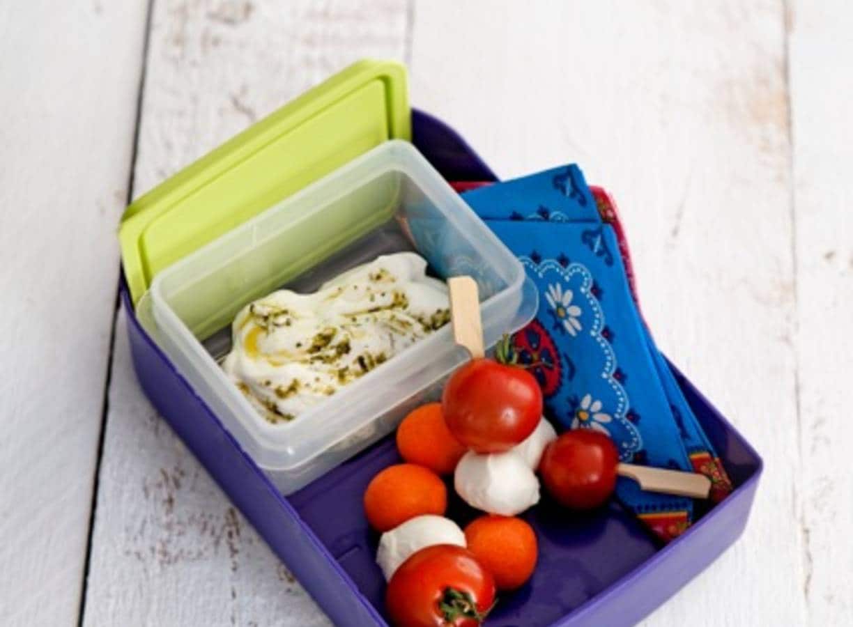 Groentespiesjes met yoghurtdip
