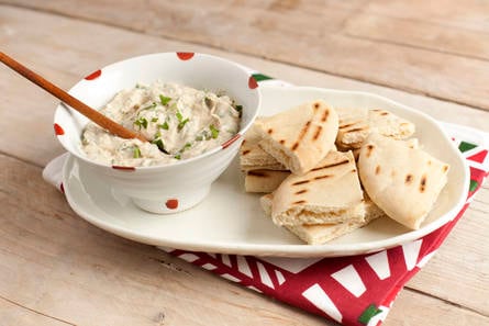 Geroosterde auberginedip met geitenkaas