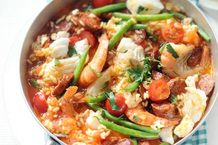 Half-uurtje paella met vis