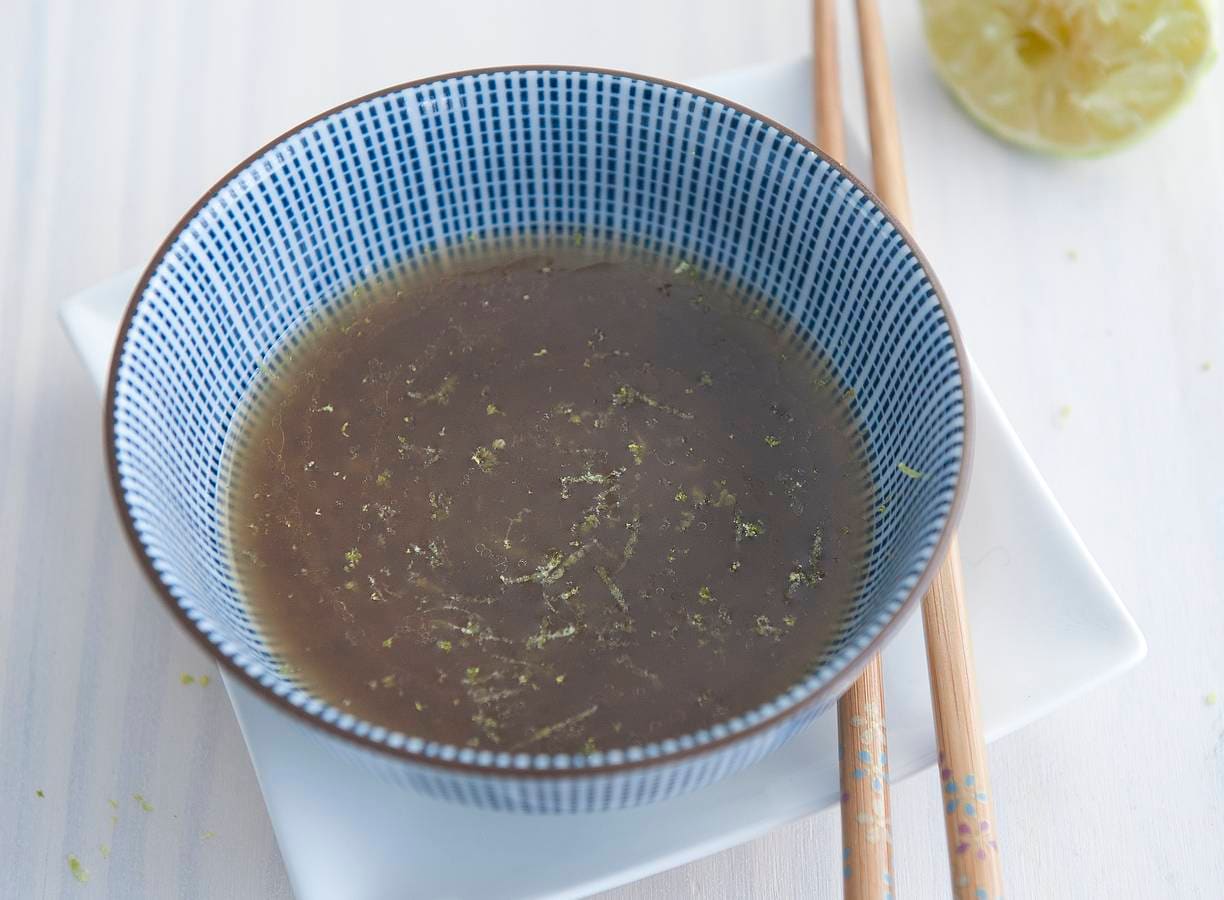 Limoen-sesam-gembervinaigrette