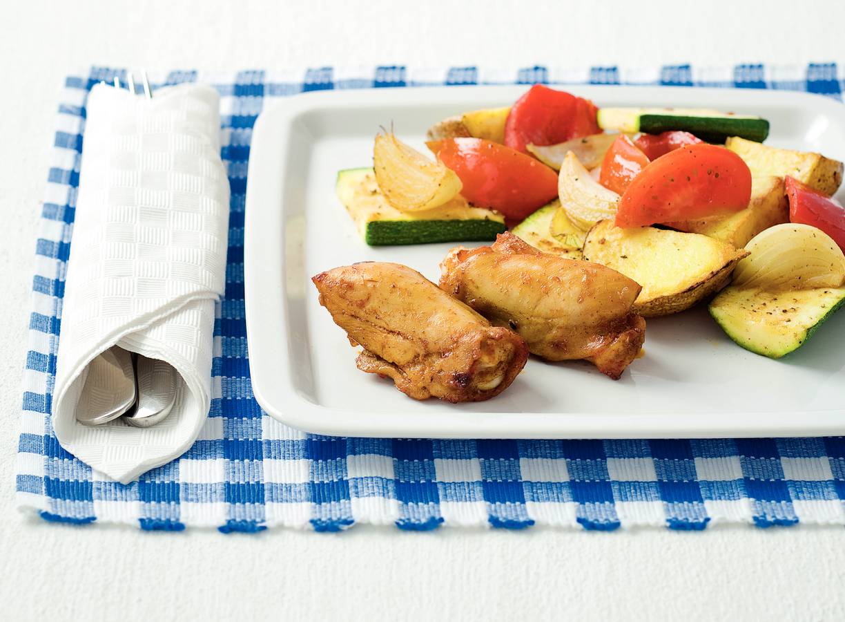 Kipspareribs met groente