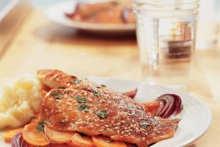 Oosterse tilapiafilet met groenten
