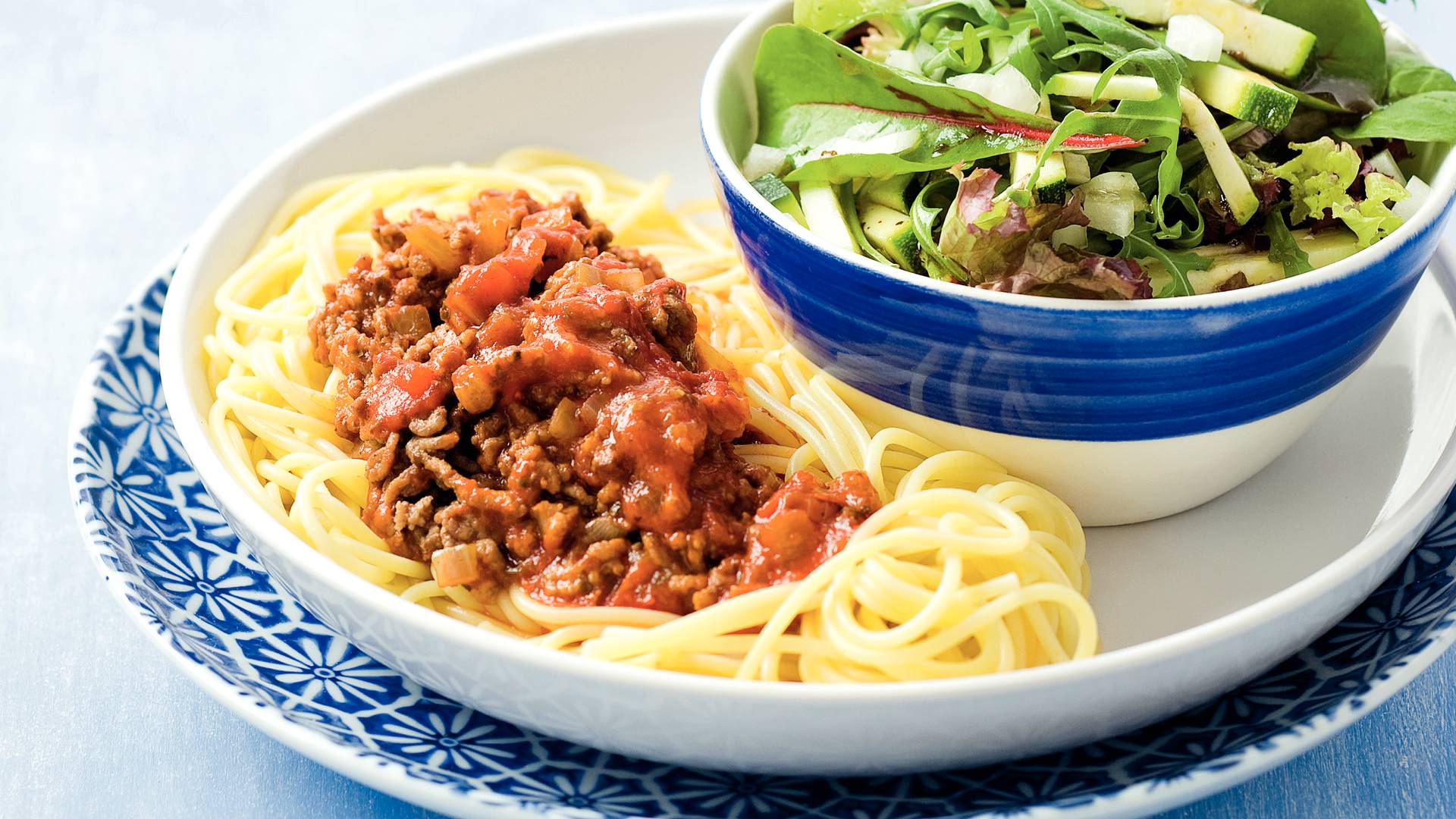 Spaghetti met rucolasalade recept Allerhande Albert Heijn