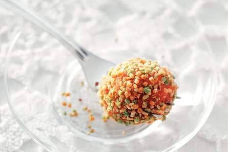 Zalmballetjes met wasabi