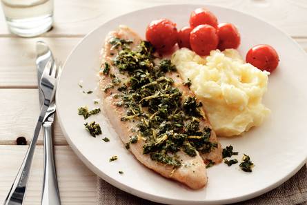 Pangasiusfilet met citroen-kruidentopping