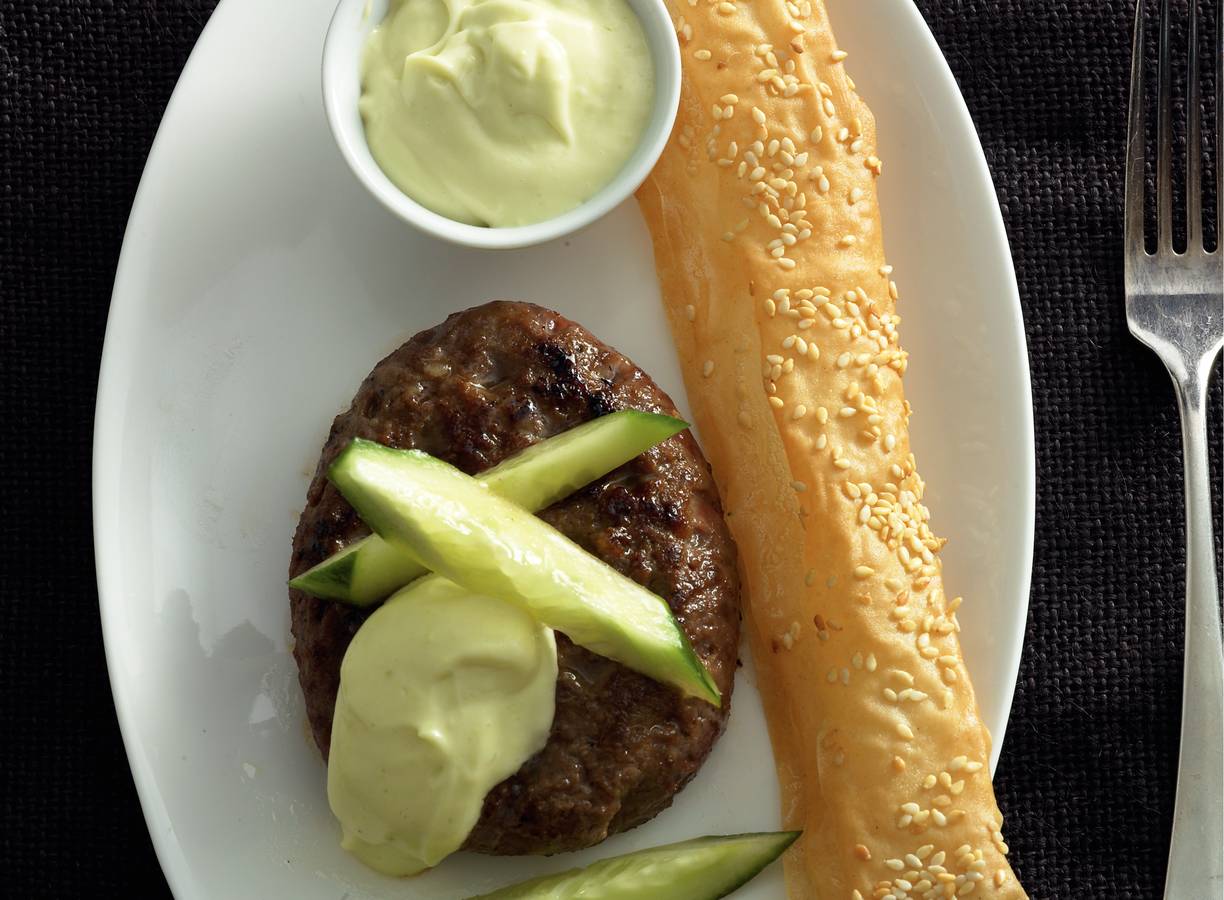 Japanse burger met wasabimayo