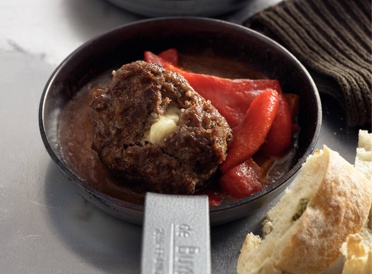 Gevulde gehaktballen met mozzarella