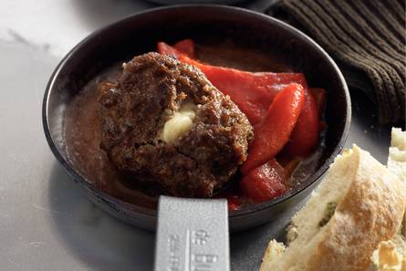 Gevulde gehaktballen met mozzarella