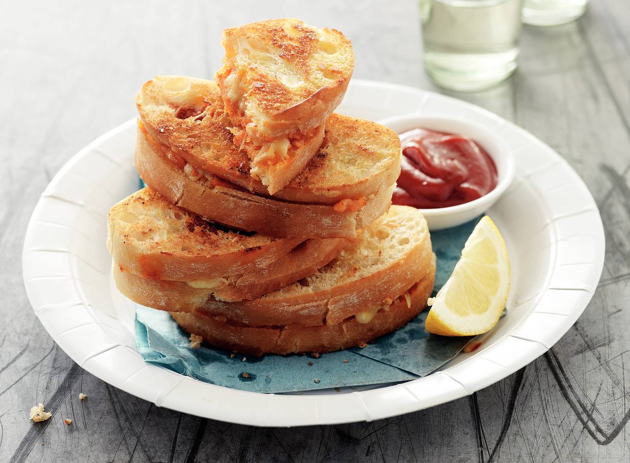 Ciabattatosti's met gerookte zalm