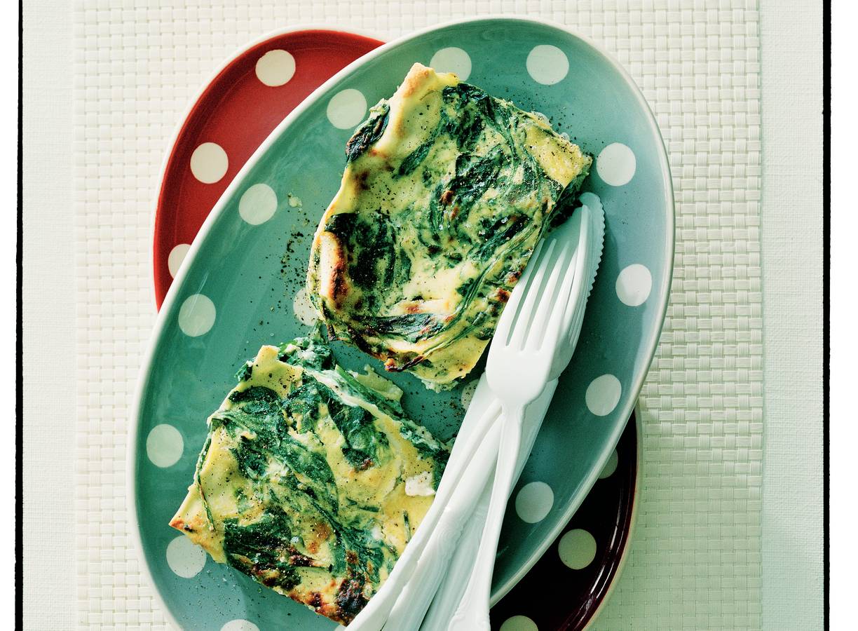 Lasagne met ricotta en spinazie
