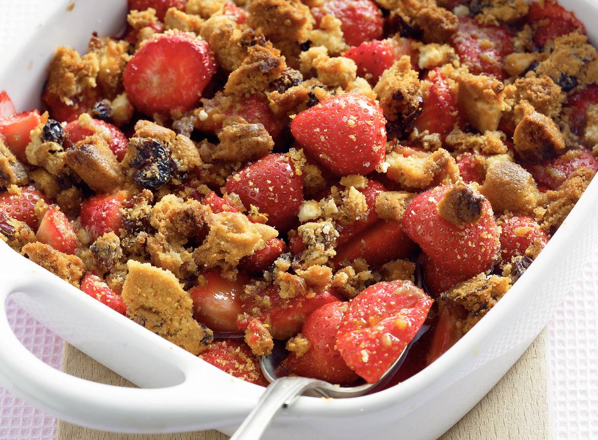 Aardbeiencrumble