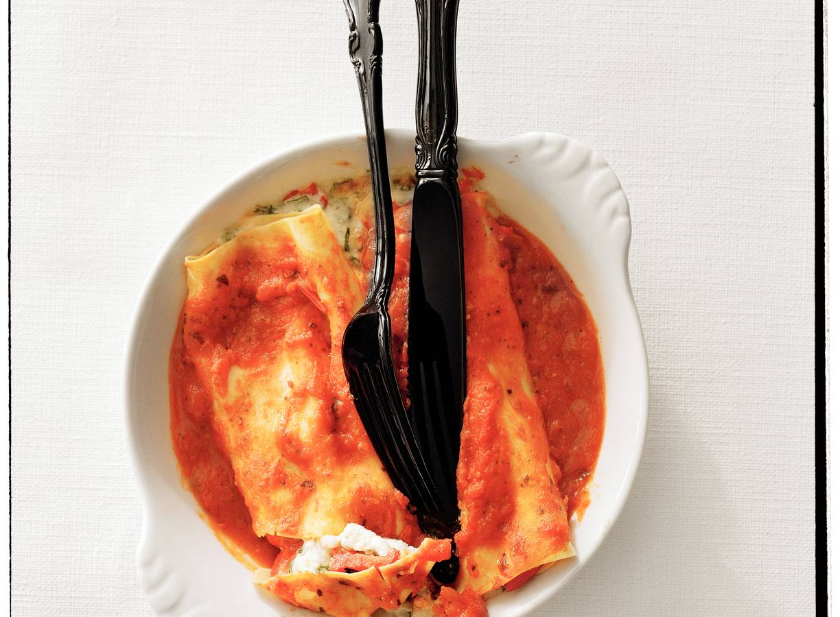 Cannelloni met paprika en magor