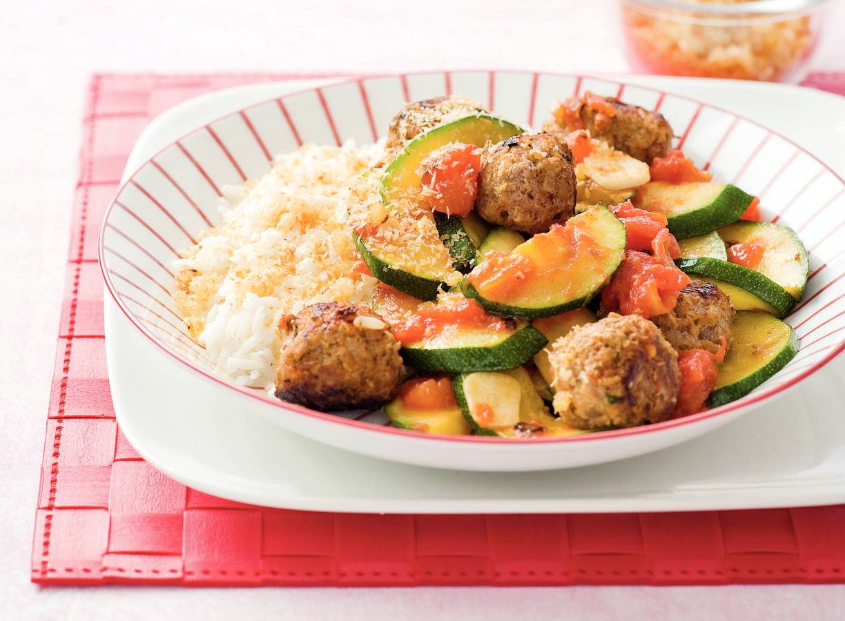 Kokosgehaktballetjes met courgette