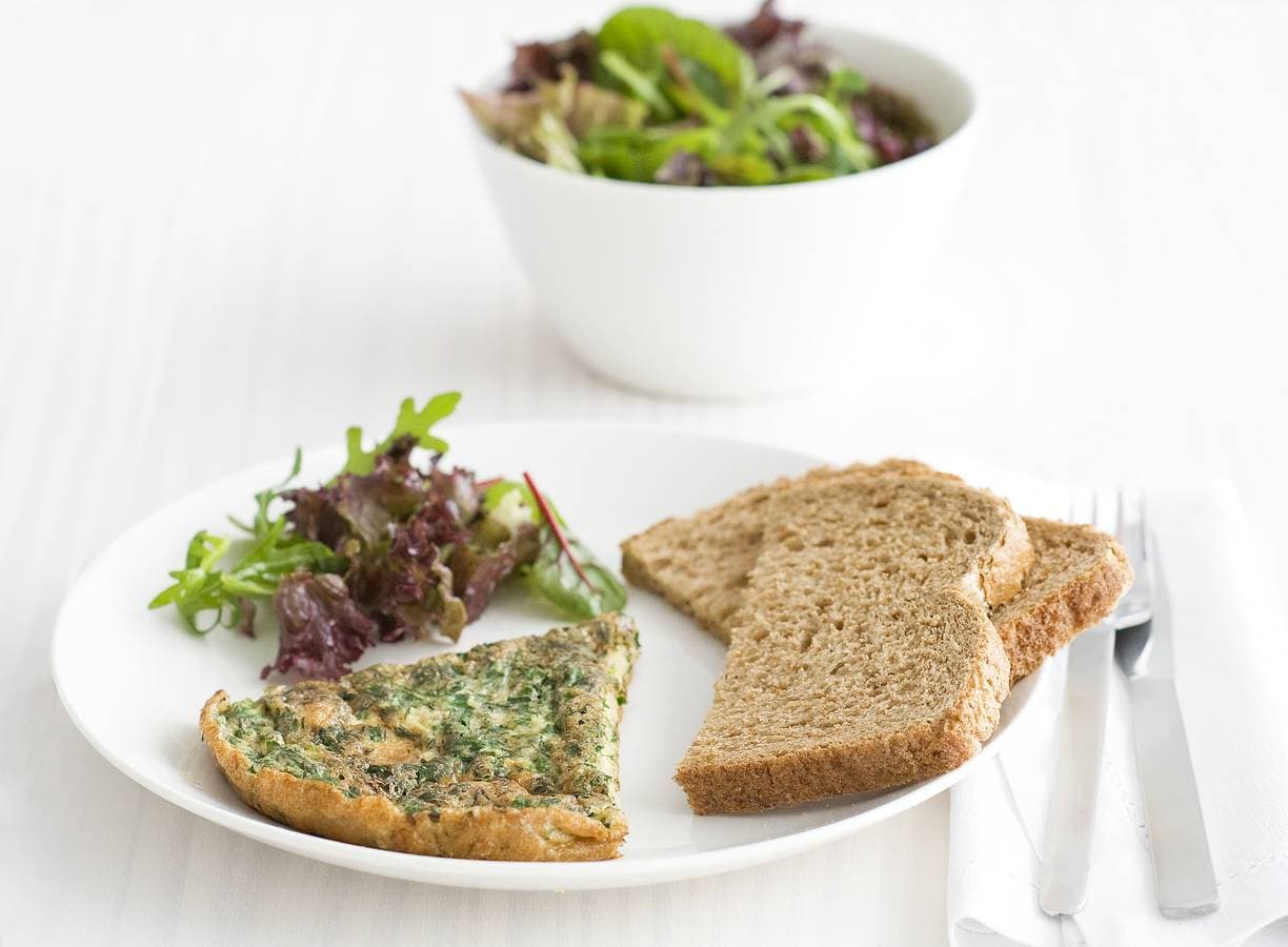Omelet met groene kruiden