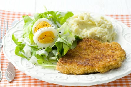 Schnitzels met salade