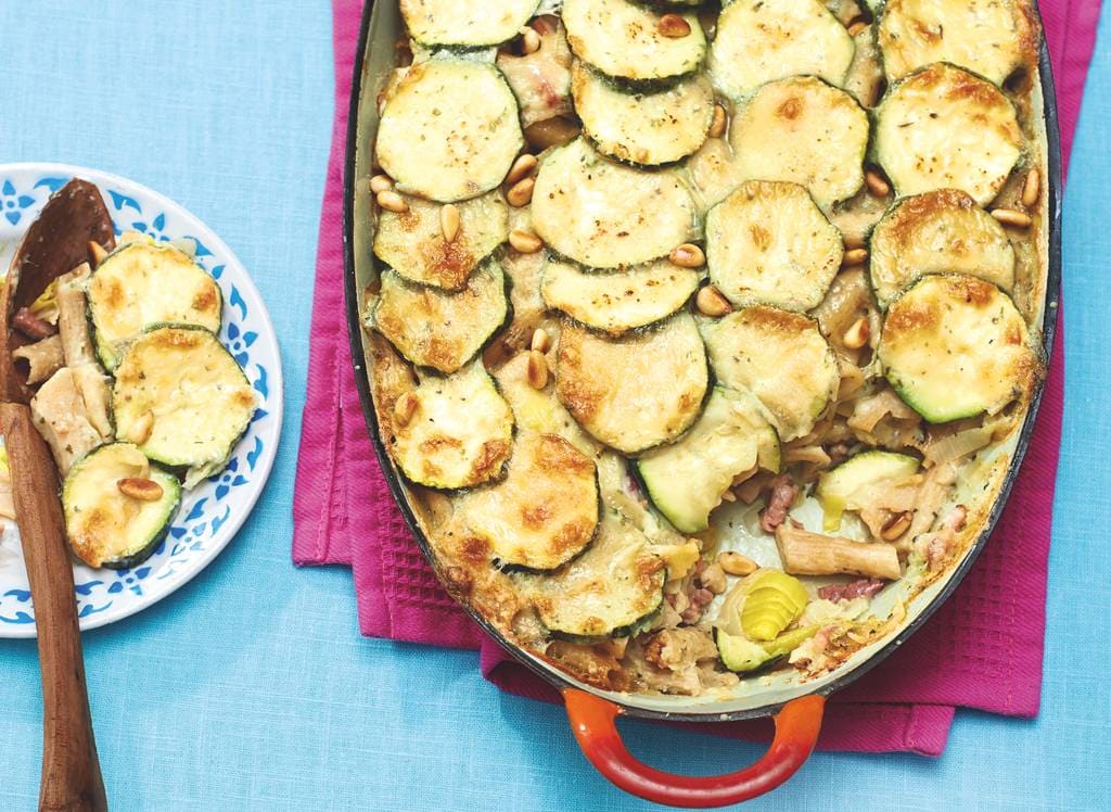 Pastagratin met courgette