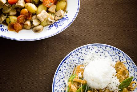 Stoofpotje met varkensfilet en champignons