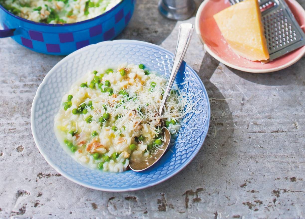 Risotto met doperwten