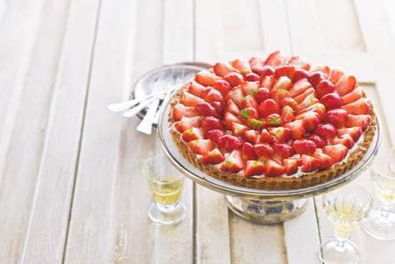Franse aardbeientaart