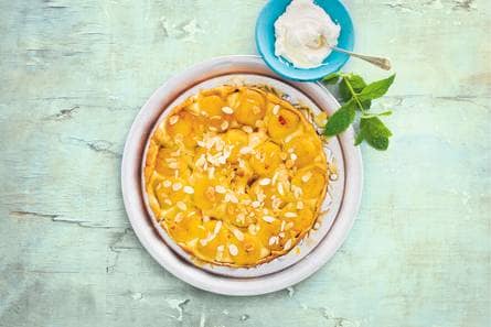 Tarte tatin met amandelen & munt