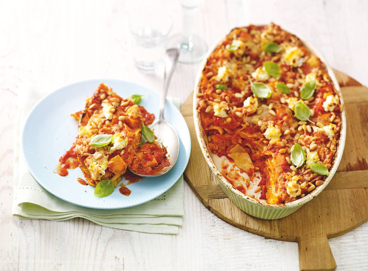 Lasagne met pompoen en ricotta