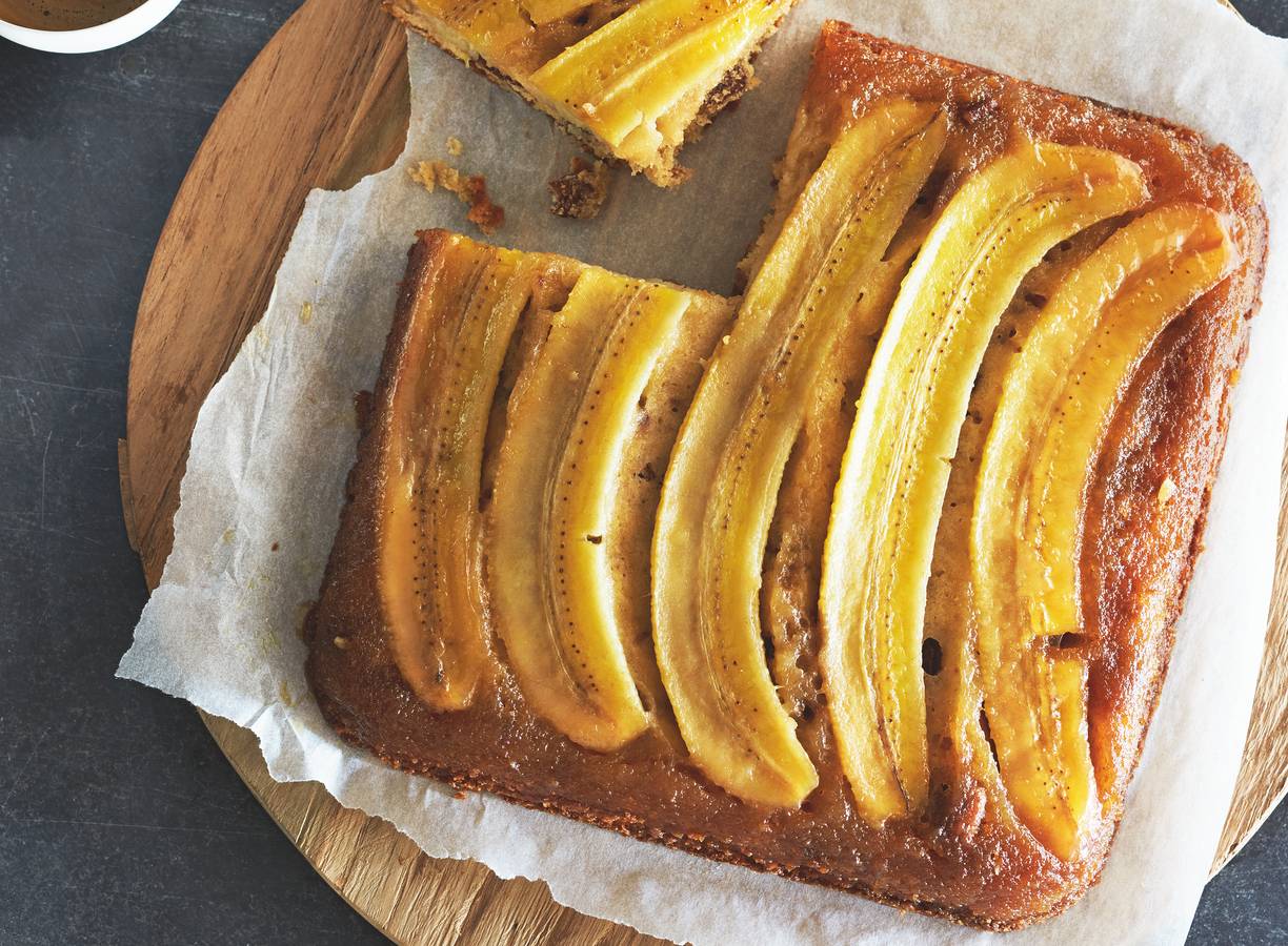 Omgekeerde bananentaart
