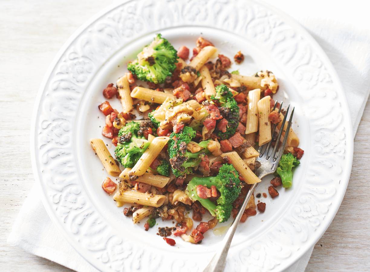 Smaakvolle truffelpenne met broccoli
