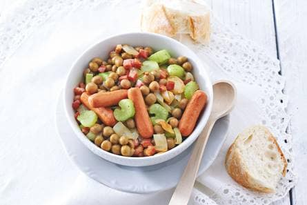 Kapucijnerschotel met mini-hotdogs