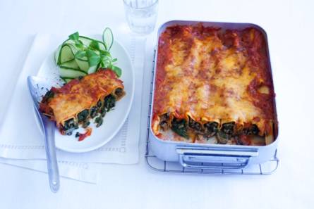 Cannelloni met gehakt en spinazie