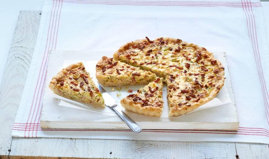 Quiche Met Spekjes En Prei Recept Allerhande Albert Heijn