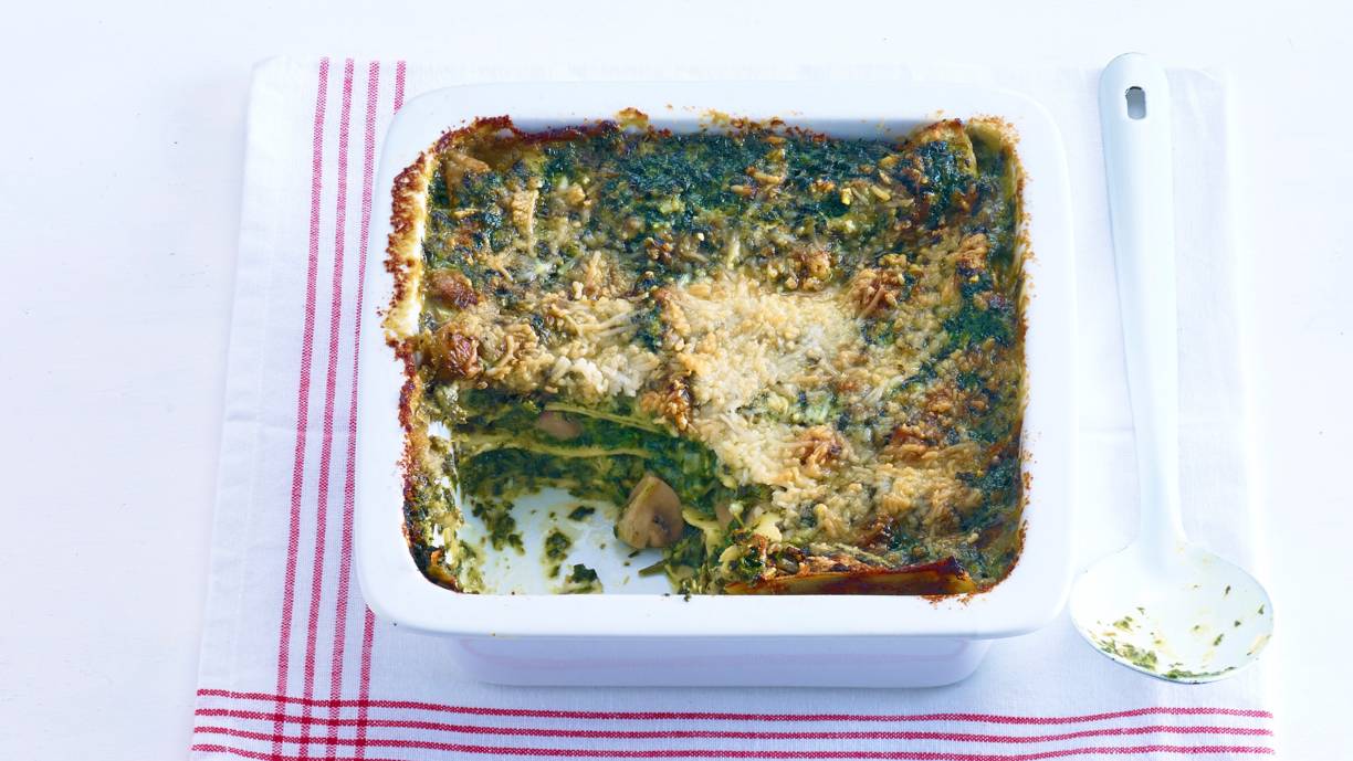 Spinazielasagne met geitenkaas