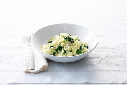 Risotto met spinazie en gorgonzola
