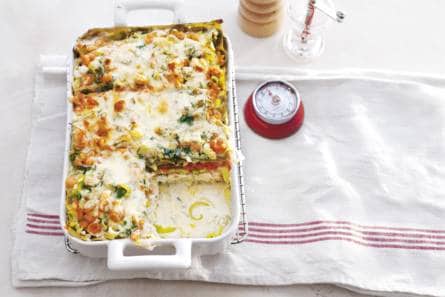 Vislasagne met prei