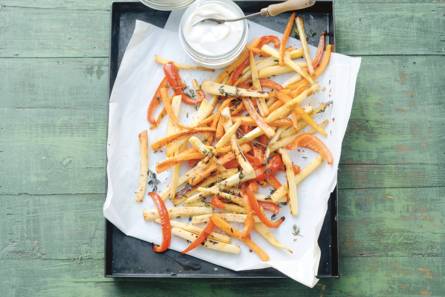 Ovengeroosterde pastinaak met aioli