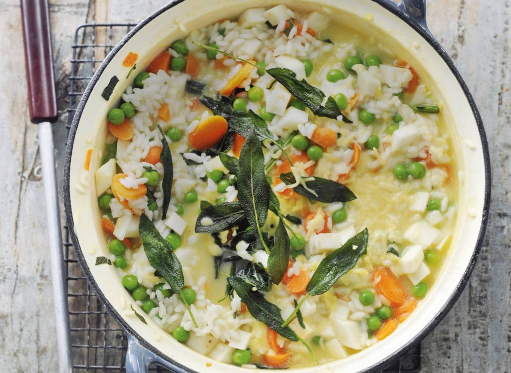 Vegetarische risottogerechten
