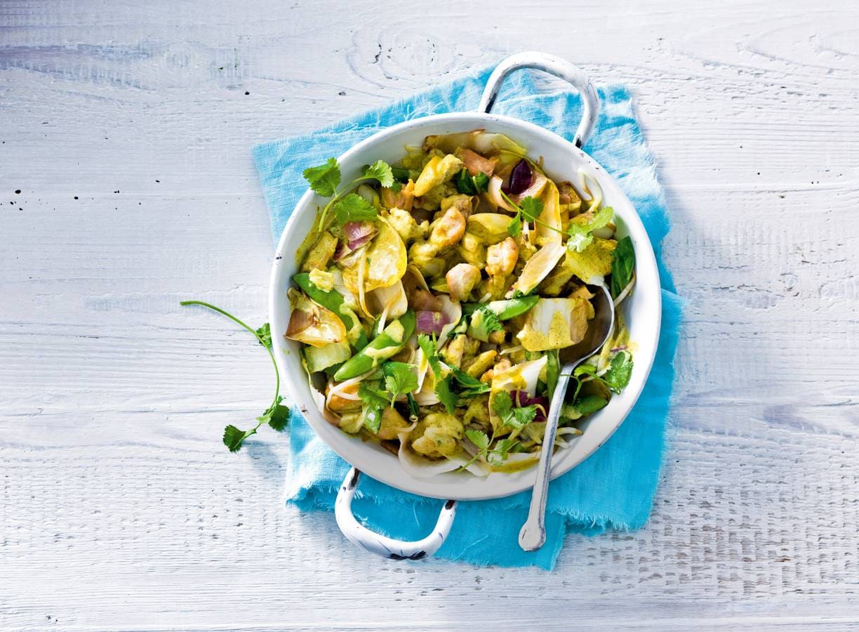 Witlof met groene curry