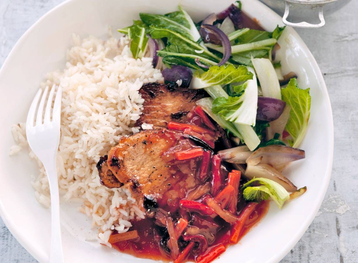 Zoetzure filetlapjes met paksoi