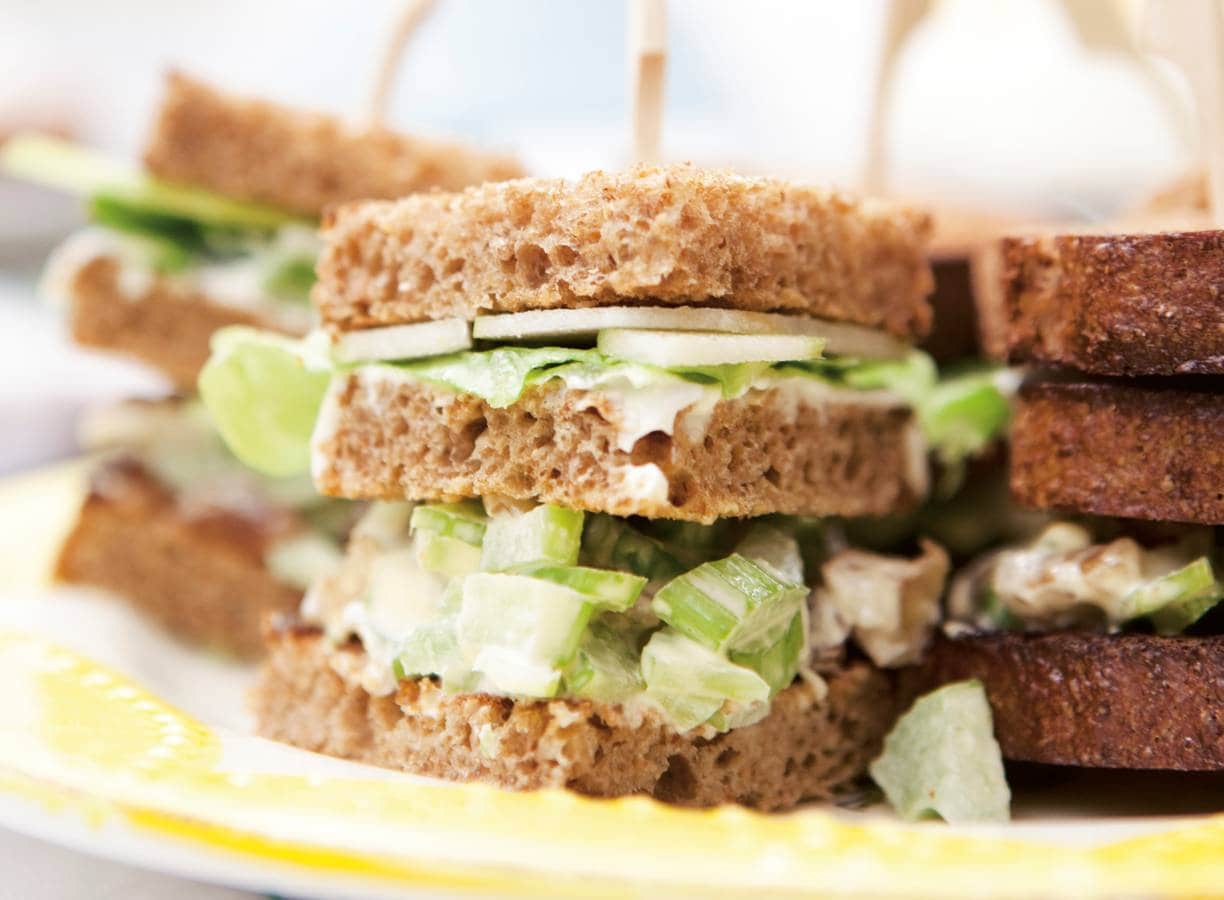 Waldorfsalade clubsandwich