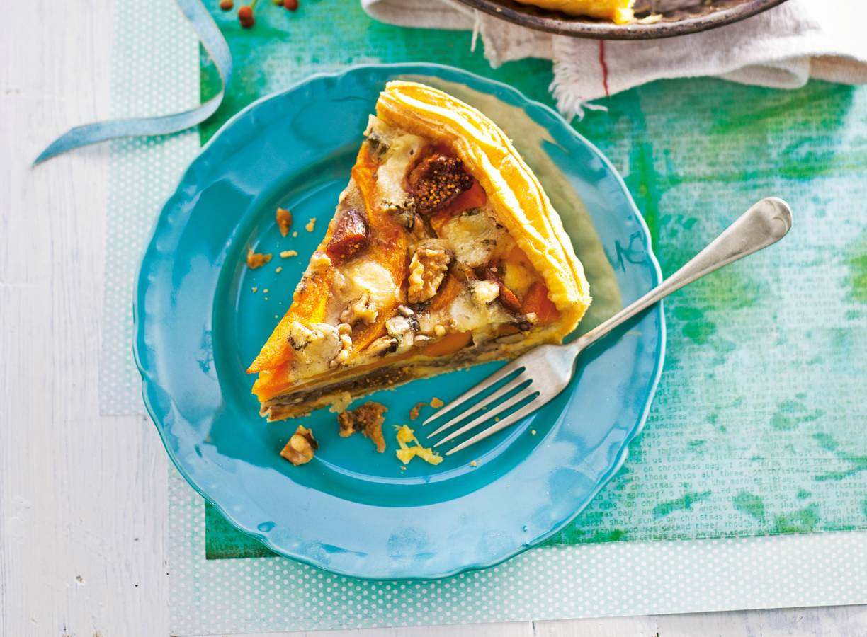 Quiche met vijgen en walnoten
