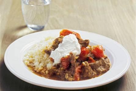 Rundergoulash met rijst
