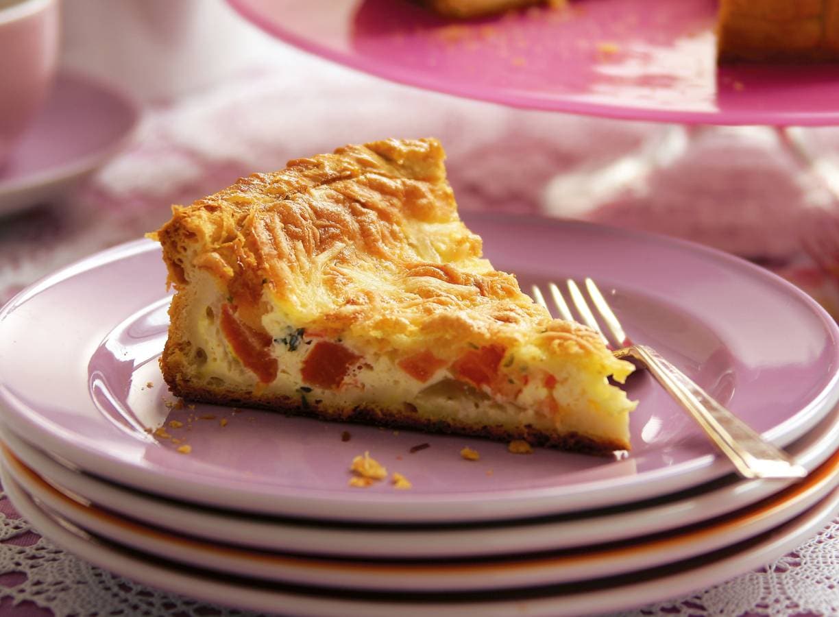 Tomatenquiche van croissantdeeg